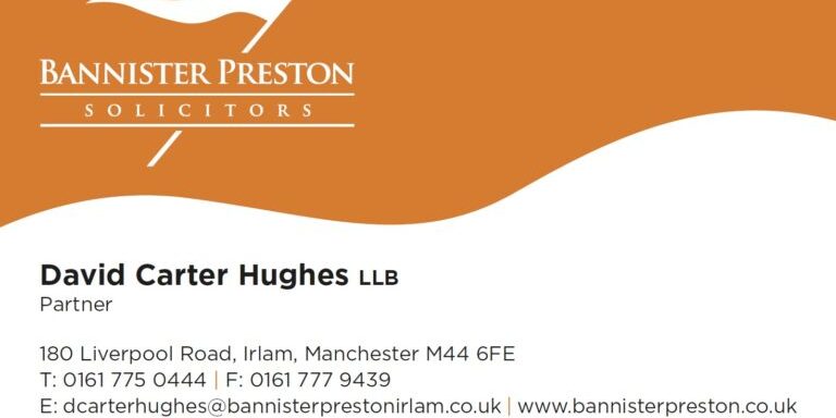 Bannister preston Buisness Card