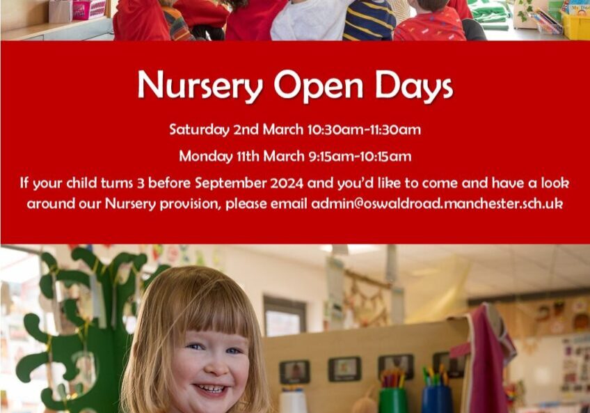 Nursery Open Days 2024_V2 - Oswald Road, Chorlton