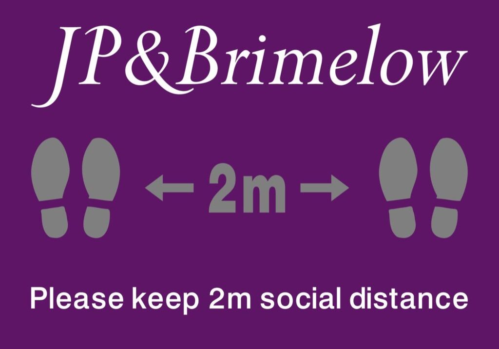 Social distance sticker